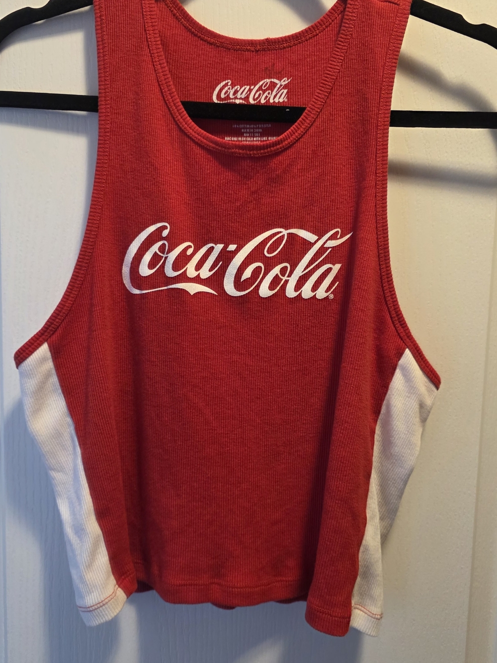 Coca-Cola Red Logo Tank with White Side Panels